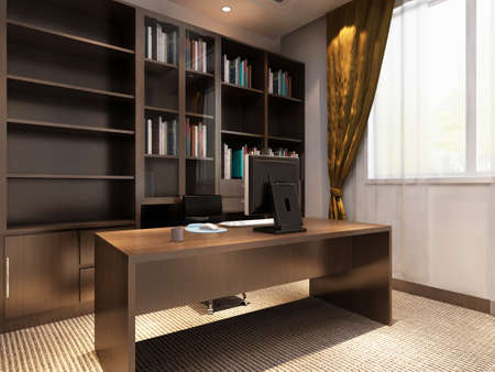 modern office interior 3d renderingの写真素材
