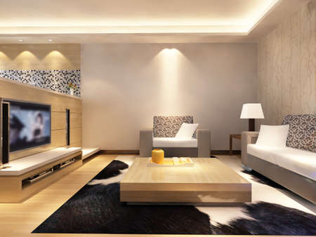 3d rendering of home interior.の写真素材