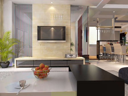 3d rendering of home interior.の写真素材