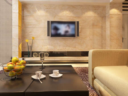 3d rendering of home interior.の写真素材