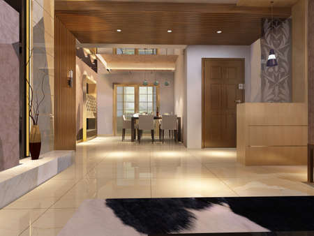 3d rendering of home interior.の写真素材