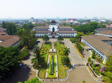 Gedung Sate aerial landscapeのeditorial素材