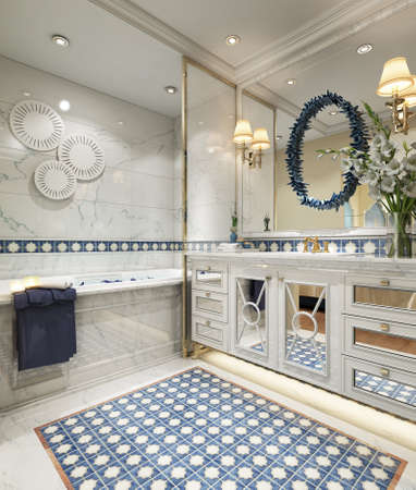 3D rendering of a Bathroom interior.の写真素材