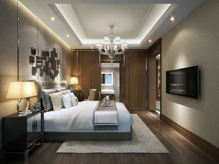 3D rendering bedroomの写真素材