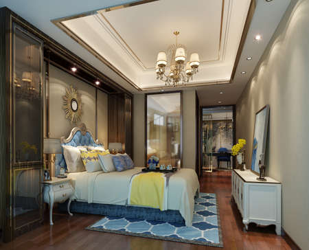 3D rendering bedroomの写真素材