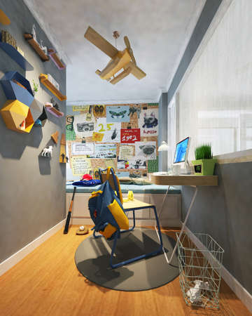 rendering children's roomの写真素材