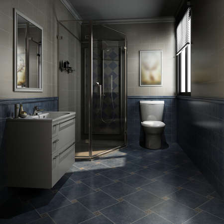 3D rendering of a Bathroom interior.の写真素材