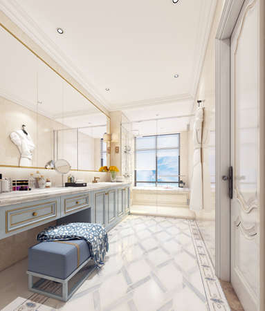 3D rendering of a Bathroom interior.の写真素材