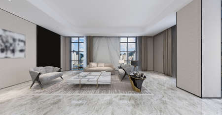 modern office interior 3d renderingの写真素材