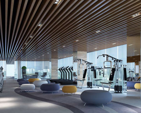 3d rendering modern gymの写真素材