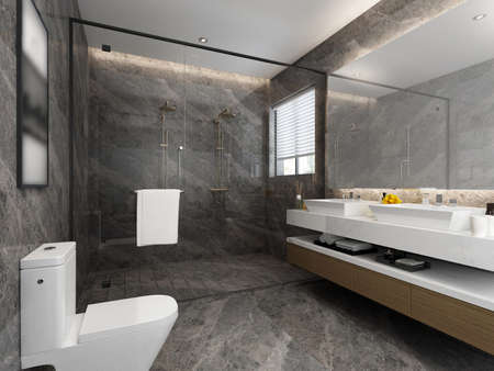 3D rendering of a Bathroom interior.の写真素材