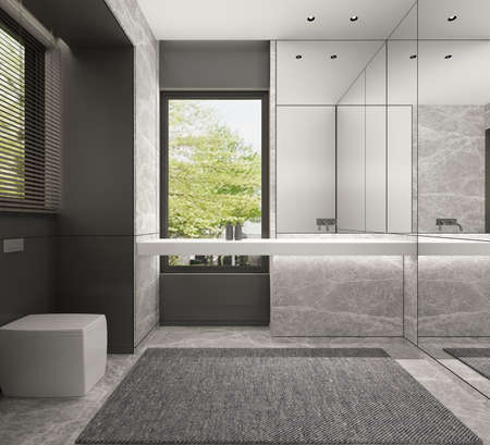 3D rendering of a Bathroom interior.の写真素材