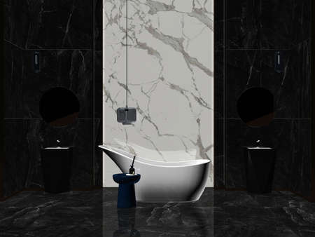 3D rendering of a Bathroom interior.の写真素材