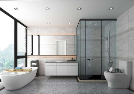 3D rendering of a Bathroom interior.の写真素材