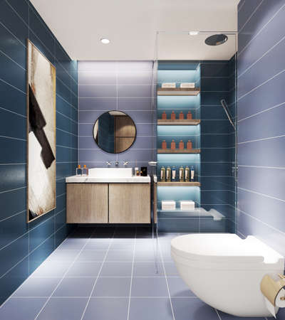 3D rendering of a Bathroom interior.の写真素材