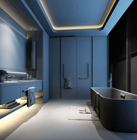 3D rendering of a Bathroom interior.の写真素材