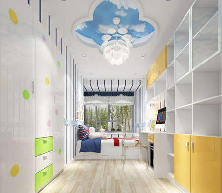 3D rendering children's roomの写真素材