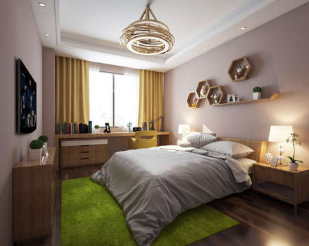 3D rendering children's roomの写真素材