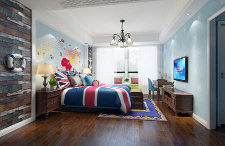 3D rendering children's roomの写真素材