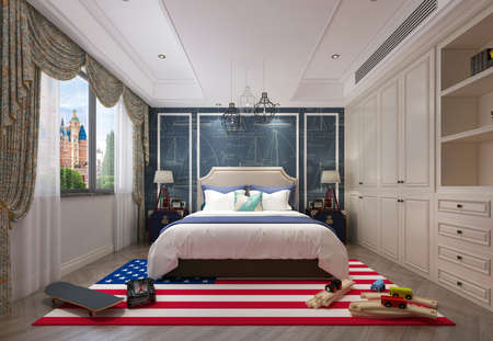 3D rendering children's roomの写真素材
