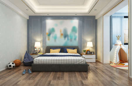3D rendering children's roomの写真素材