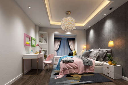 3D rendering children's roomの写真素材