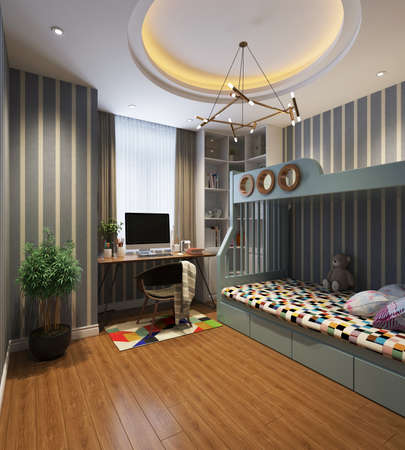 3D rendering children's roomの写真素材