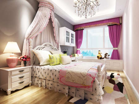 3D rendering children's roomの写真素材
