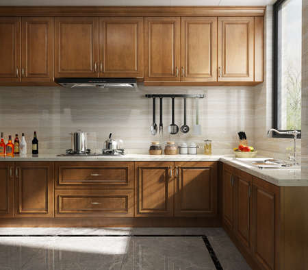 3D rendering kitchen roomの写真素材