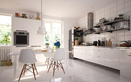 3D rendering kitchen roomの写真素材