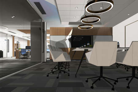 3D rendering conference roomの写真素材