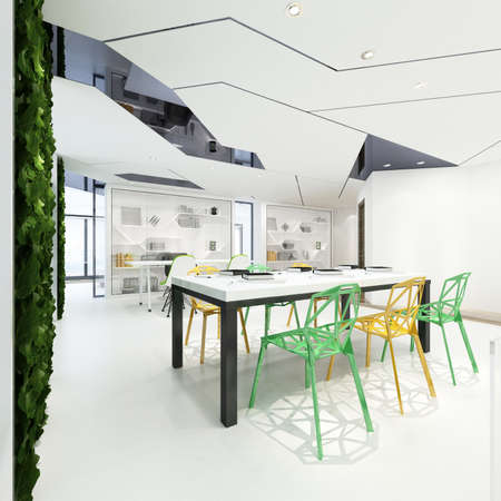 modern office interior 3d renderingの写真素材