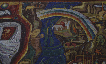 Patterns of ceramic tiles and figures - Russia Berezniki 2 Jun 2017のeditorial素材