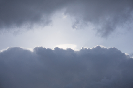 Dark ominous clouds. Dramatic skyの写真素材