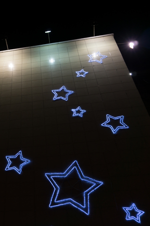 The light of background stars blue .の写真素材