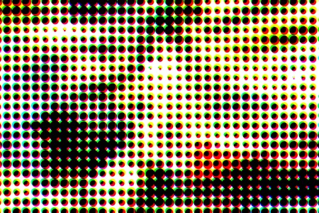 Optical illusion with circles that create the effect of rotation, as a backgroundの写真素材