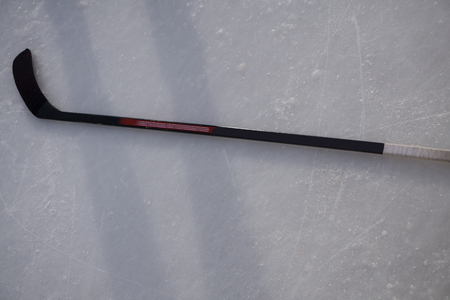 Ice hockey stick cold competition detail frozen wood .の写真素材