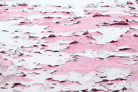 Abstract background Painted pink and blue cracked wall Cracked wall textureの写真素材