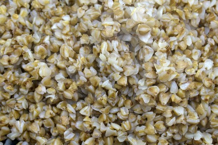 Buckwheat. fresh buckwheat. dry buckwheat background buckwheat texture