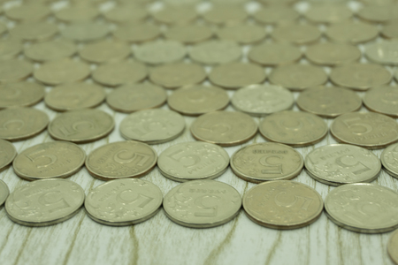 Coins background metal monetary payment power richの写真素材