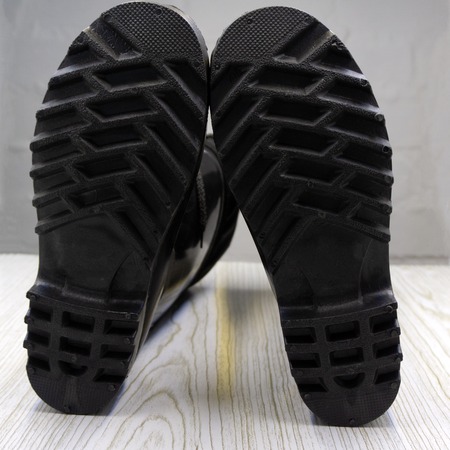 hiking boots textured traction two winter militaryの写真素材