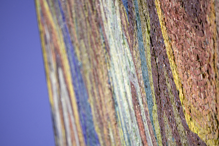 Detail of a wall covered with many assorted fragments of broken tilesの写真素材