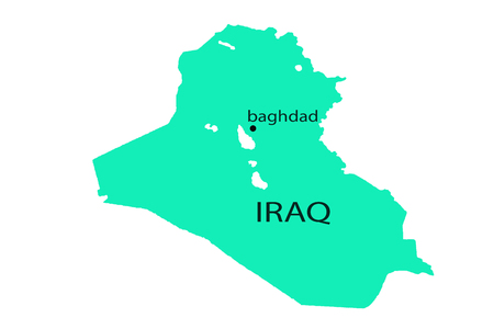 Iraq on the Map great realistic sphere asiaの写真素材