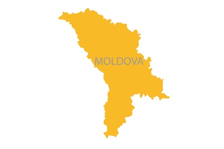 Kishinev pinned on a map of europe country romaniaの写真素材