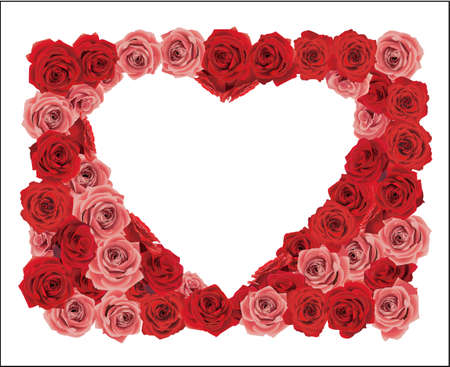 Rose photo frameのイラスト素材