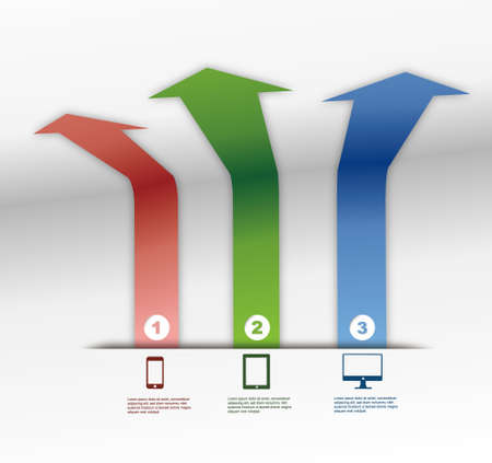 3D arrowのイラスト素材