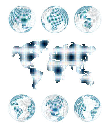 dotted worldのイラスト素材
