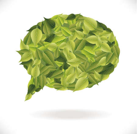 leaves dialogのイラスト素材