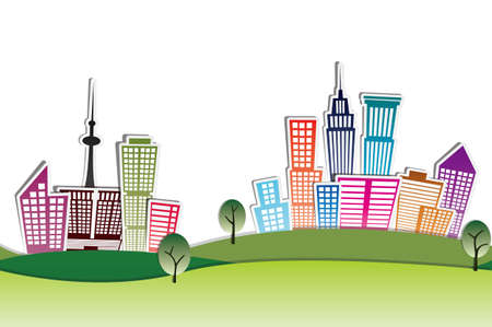 City buildingsのイラスト素材