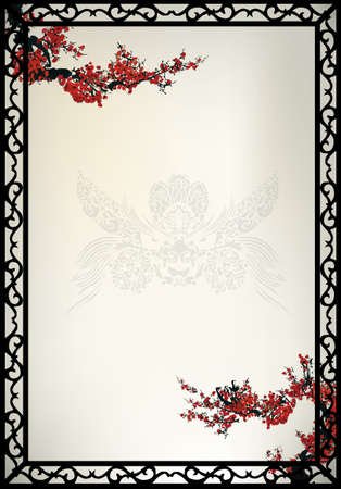 Chinese pattern backgroundのイラスト素材